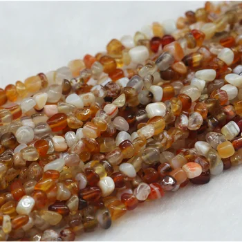 Rabat Engros Naturlige Ægte Orange Rød Sardonyx Agat Nugget Løse Perler Fri Form, Perler, 3-12mm Passer til Smykker 15