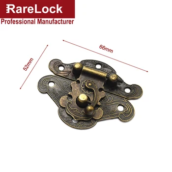 Rarelock Smykker, Træ-Sag Kasse Lås Hardware Antik Bronze 66mm*52mm Haspe Låse en