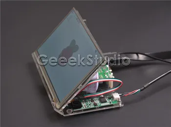 Raspberry Pi 7 tommer LCD-Skærm, 1024*600 TFT Touch skærm Skærm med Drevet yrelsen HDMI VGA 2AV & Transparent Akryl Beslag