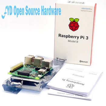 Raspberry Pi Model 3 B Bord+sort shell Varme dræn 1GB LPDDR2 Quad-Core WiFi og Bluetooth