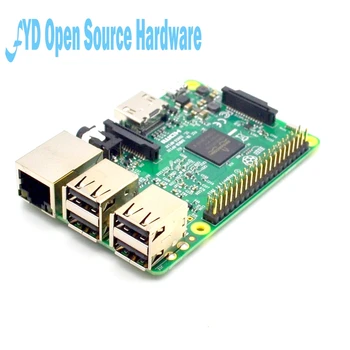 Raspberry Pi Model 3 B Bord+sort shell Varme dræn 1GB LPDDR2 Quad-Core WiFi og Bluetooth