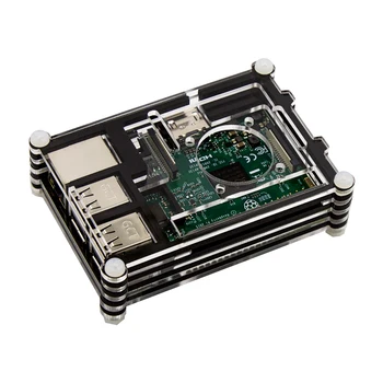 Raspberry Pi Model 3 B Starter Kit +1 Akryl Tilfælde +2.5 En Strømforsyning + USB Kabel + Ventilator + GPIO Adapte