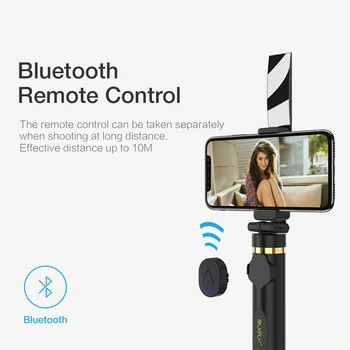 RAXFLY Mini Bluetooth Selfie Stick Sammenklappelige Stativ Spejl Fjernbetjening Selfie Stick Til IOS iPhone X 8 7 Plus Xiaomi Samsung Android
