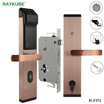 RAYKUBE Biometrisk Fingeraftryk Digitalt Låse Intelligent Elektronisk dørlås Med Ngeraftryk & Password&RFID-R-FP1