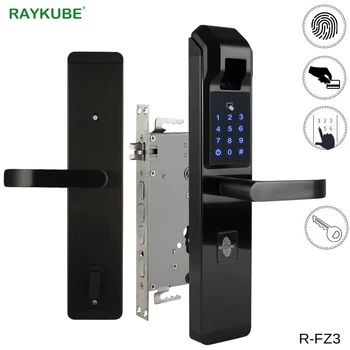 RAYKUBE Biometriske Fingeraftryk dørlås Intelligent Elektronisk Lås Ngeraftryk Med Password & RFID-Låse R-FZ3