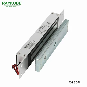 RAYKUBE Kablede Video Intercom Dør Telefon Med 280 kg Magnetisk Lås Nedfældning Type + 7 Tommer LCD-Skærm + RFID-Læser & Kamera