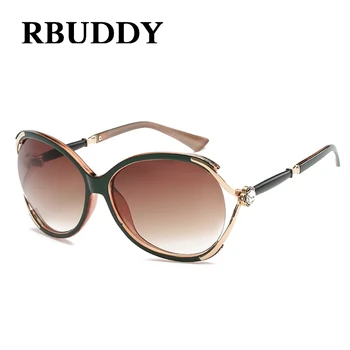 RBUDDY Solbriller Kvinder 2017 Butterfly Brand Designer Kvindelige Vintage Solbrille Elegante Rhinestone Point solbriller Til Kvinder