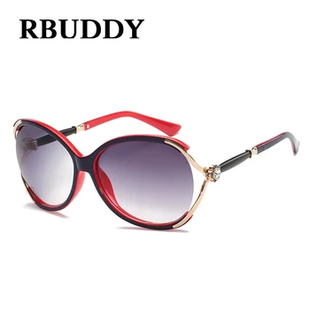 RBUDDY Solbriller Kvinder 2017 Butterfly Brand Designer Kvindelige Vintage Solbrille Elegante Rhinestone Point solbriller Til Kvinder