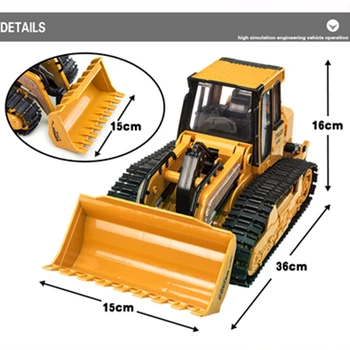 RC Lastbil 6CH Caterpillar Bulldozer Traktor Fjernbetjening Simulering Konstruktion Køretøj, Elektronisk Legetøj, Spil Hobby Model