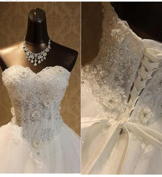 Real Photo 2018 Høj Kvalitet, Elegant Luksus Lace Wedding Dress 2018 Vestido Vintage Bandage Plus Size Ball Operationskitler