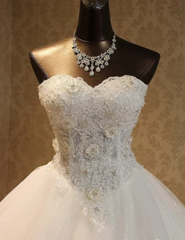 Real Photo 2018 Høj Kvalitet, Elegant Luksus Lace Wedding Dress 2018 Vestido Vintage Bandage Plus Size Ball Operationskitler
