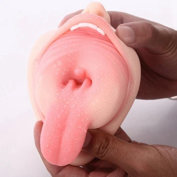 Realistiske Oral 3D-Deep Throat med Tungen Tænder Maiden Kunstig Vagina Mandlige Masturbator Realistisk Fisse Oral Sex Legetøj til Mænd
