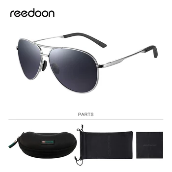 Reedoon Polariserede Solbriller HD Linse UV-Beskyttelse Metal Ramme Vintage solbriller Til Mænd, Kvinder Kørsel Fiskeri 1310