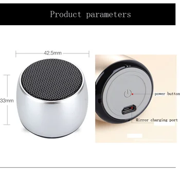 Rejse Bærbar 2STK Mini Full-Range Bluetooth Højttaler håndfri Trådløs Parret Frekvens Tone 3D Stereo Surround Self-Timer