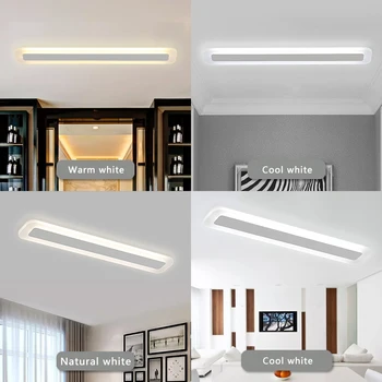 Rektangel Minimalistisk, Moderne led-loftsbelysning til soveværelse korridor luminarias AC85-265V loft lampe inventar Lamparas De Techo