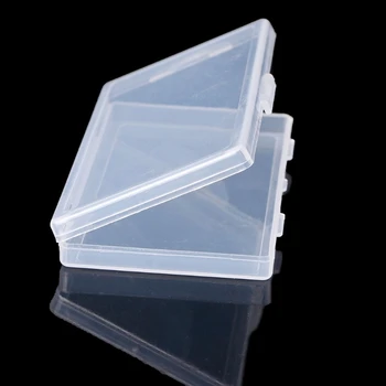 Rektangulære Plastik Gennemsigtig Klar Opbevaringsboks Smykker Beholder Tilfælde Organizer