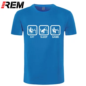 REM-Eat Sleep Mode Spil til XBOX Gamer Sjove T-shirt Mænd Humor Casual Trykt College Herre kortærmet T-Shirt i Mærke Tøj