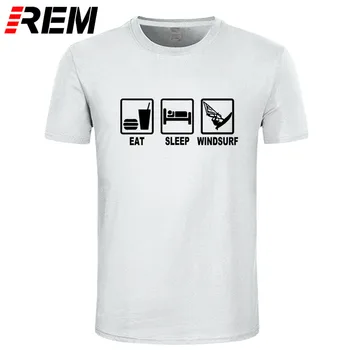 REM-Print Din Egen T Shirt, Mænds O-Hals Nye Stil, Korte Ærmer Spise, sove Windsurf t-Shirt