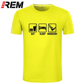 REM-Print Din Egen T Shirt, Mænds O-Hals Nye Stil, Korte Ærmer Spise, sove Windsurf t-Shirt