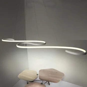 Remote Moderne LED-Vedhæng Lys For at Spise Stue Aluminium Lampeskærm Med Til 15-25 Meter, Bar Og Restaurant Indrettet