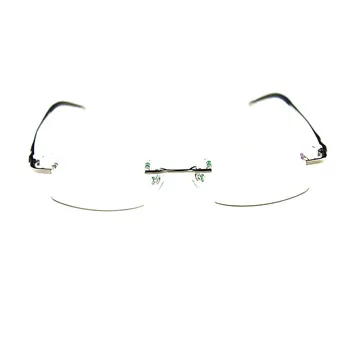 Ren Titanium Briller, Uindfattede Optisk Ramme Recept Forestilling Rammeløse Briller Til Mænd briller Silicium Fod 16123