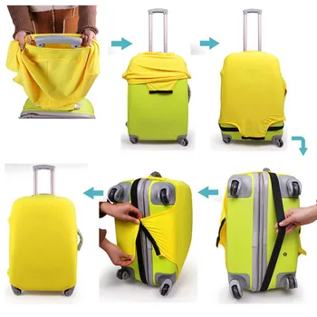 REREKAXI Kuffert og bagage candy farve beskyttende cover til 18~30 tommer vogn sag elastisk støv dække rejser tilbehør