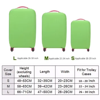 REREKAXI Kuffert og bagage candy farve beskyttende cover til 18~30 tommer vogn sag elastisk støv dække rejser tilbehør