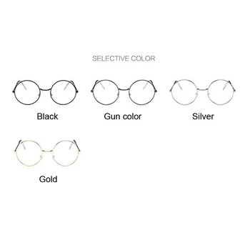 Retro Briller Runde Mænd Kvinder Optisk Ramme Gennemsigtige Briller Rammer med Klare Vintage Ovale Glas Mand Kvinde Syn