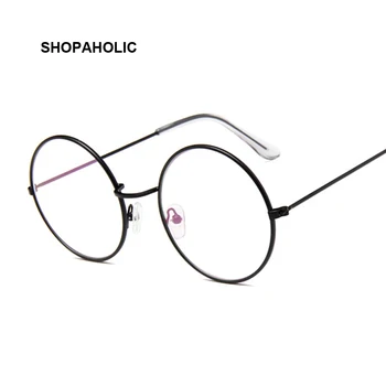 Retro Briller Runde Mænd Kvinder Optisk Ramme Gennemsigtige Briller Rammer med Klare Vintage Ovale Glas Mand Kvinde Syn