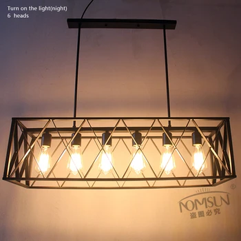 Retro vintage vedhæng lys industriel belysning Bar Køkken strygejern lampara colgante de techo Inventar Armatur pendel