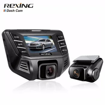 Rexing S500 Bil Dvr Kamera Dash Cam FHD 1080p 170+120 Bred Vinkel,Night Vision,Dual Kamera,G-Sensor, WDR,Gratis Stik