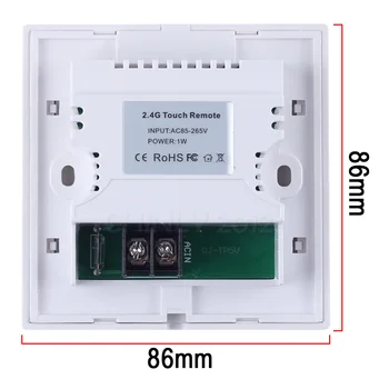 RGB-2,4 G Trådløse kontakt på væggen touch controller led lysdæmper til DC12V LED Neon flex strip lights