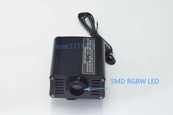 RGB LED fiberoptisk belysning kits 0,75 mm 200pcs 2m pmma fiberoptisk kabel ende glød 16w RGBW lys kilde