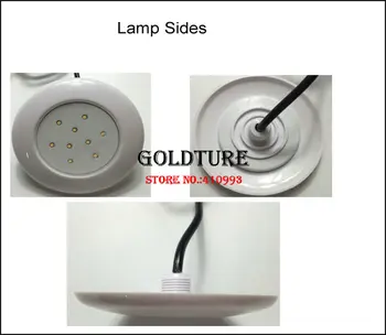 RGB-Spa-Pool Lampe 9W Harpiks Fyldt Sauna Lys 12v dc Plast Swimmingpool LED-Vandtæt IP68