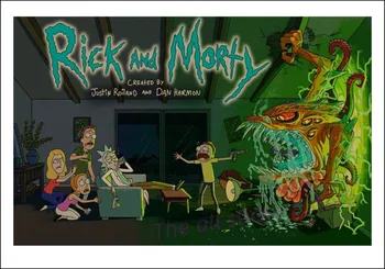 Rick og Morty Plakater . Rick og Morty Kraftpapir med Wall Stickers. Boligmontering værelses vægdekoration retro Plakat/8001