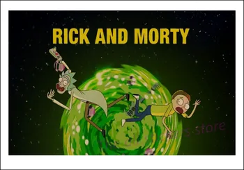 Rick og Morty Plakater . Rick og Morty Kraftpapir med Wall Stickers. Boligmontering værelses vægdekoration retro Plakat/8001