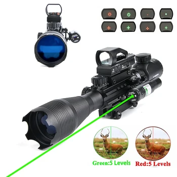 Rifle Anvendelsesområde Combo C4-16x50EG Jagt Dobbelt Belyst med Laser sigte 4 Holografiske Sigtemiddel Rød/Grøn Prik for 22&Jernbane 11mm
