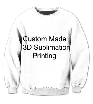 RIGTIG AMERIKANSK OS Brugerdefineret STØRRELSE Oprette din egen 3D-Sublimation print Crewneck Sweatshirts plus størrelse