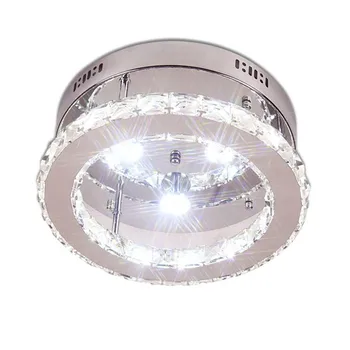 Ring Crystal LED-loftsbelysning Luminaria Loft Lampe Inventar Glans Plafonnier Midtergangen Indgang Lampe For Belysning i Hjemmet Lampara