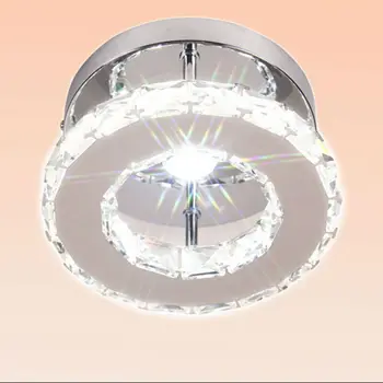 Ring Crystal LED-loftsbelysning Luminaria Loft Lampe Inventar Glans Plafonnier Midtergangen Indgang Lampe For Belysning i Hjemmet Lampara