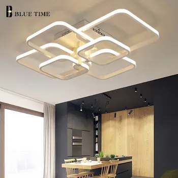 Ringe Moderne LED-loftsbelysning Til Stue, Soveværelse, Spisestue Led Glans Hvid Lysekrone Loft Lampe Belysning Fixutres