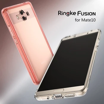 Ringke Fusion for Huawei Mate 10 Tilfælde Klart PC Tilbage Blødt TPU Cover Frame Hybrid for Mate 10 Pro