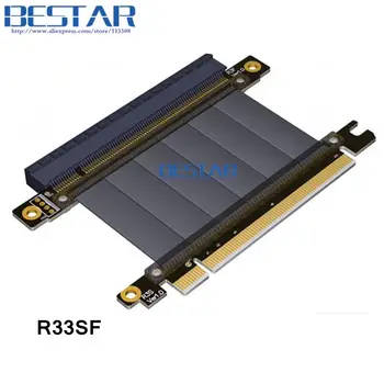 Riser Gen3.0 PCI-E 3.0 16x mand Til pcie x16 kvindelige Højre & Venstre Albue PCI Express-Riser grafikkort udvidelse Kabel-5cm - 50cm