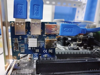 Riser PCI-E port til PCI Express-udvidelseskort PCIE 1 til 4 Ports USB 3.0 Adapter PCI-E Riser-Kort For Bitcoin Miner Antminer BTC Minedrift