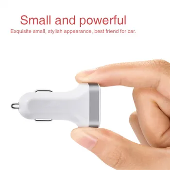 Robotsky Dobbelt USB Bil Oplader Mobiltelefon oplader Adapter med LED Digitale skærme til iPhone, Samsung 3.1 En Hurtig Bil-oplader