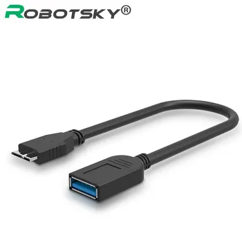 Robotsky Micro B USB 3.0-Kabel USB 3.0-EN Kvinde til Micro B Mandlige OTG Data Kabel til Samsung Note 3 S5 USB 3.0 Harddisk-Enhed