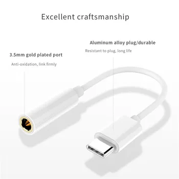 Robotsky USB Type-C han til 3,5 mm Female Audio Adapte Type C til 3,5 Hovedtelefon Converter for Letv 2,2 pro, max 2, pro 3