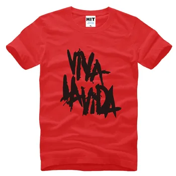 Rock coldplay-Viva la vida løs, kortærmet T-Shirt T-Shirt Til Mænd Nye Korte Ærmer Bomuld Casual Top Tee Camisetas Masculina