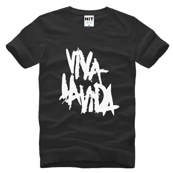 Rock coldplay-Viva la vida løs, kortærmet T-Shirt T-Shirt Til Mænd Nye Korte Ærmer Bomuld Casual Top Tee Camisetas Masculina