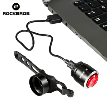 ROCKBROS Vandtæt Intelligente Cykel Lys USB-Genopladelige IPX5 Mini Baglygte LED-MTB Cykel Cykling baglygter 5 Lumen